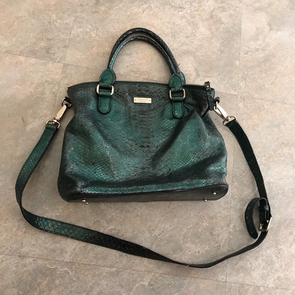 Kate Spade Metallic Embossed Crossbody Satchel
